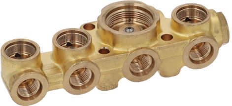 BLOCCO IN OTTONE 2+2+3+2 CON INSERTI IN