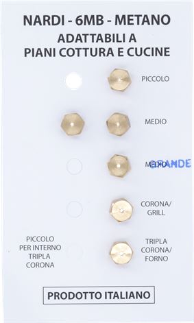 INIETTORI METANO 6MB NARDI KIT 6 PEZZI