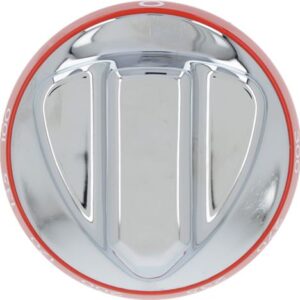 MANOPOLA ARGENTO-ROSSA ø 72 mm 100-300°C