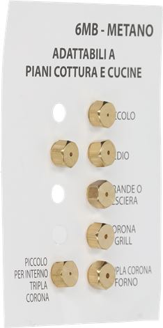 INIETTORI METANO 6MB KIT 7 PEZZI