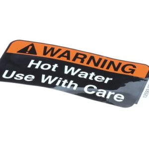DECAL WARNING HOT WATER