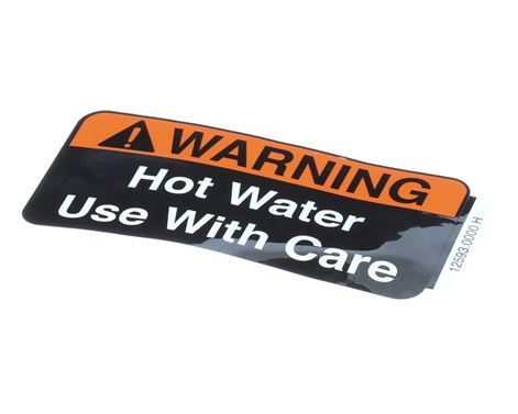 DECAL WARNING HOT WATER