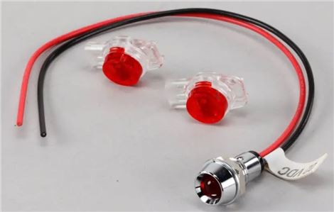 LAMP ASSEMBLY W/LEADS, LED RED