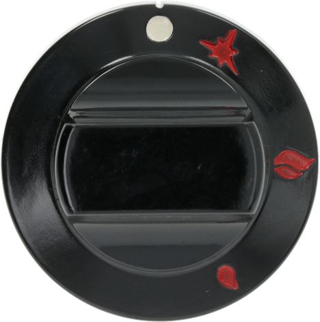 MANOPOLA NERA ø 60 mm SERIGRAFATA