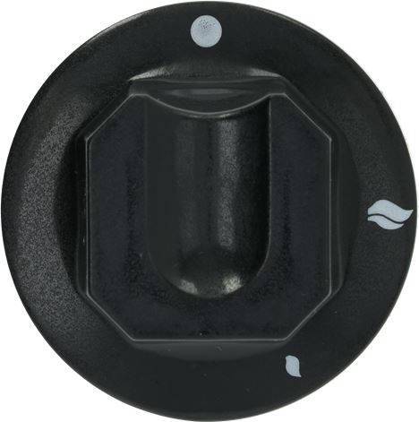 MANOPOLA NERA ø 70 mm SERIGRAFATA