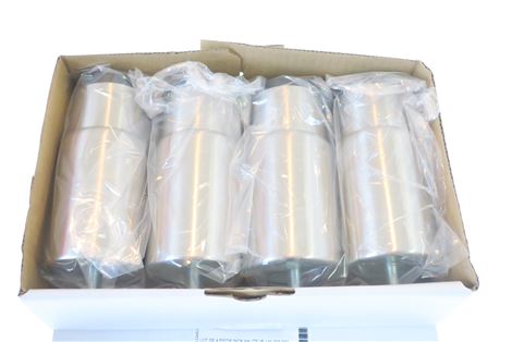 LOT DE 4 PIEDS INOX HAUTEUR 140-202 MM