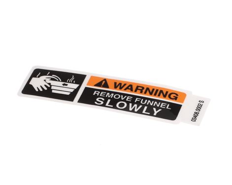 DECAL WARNING-REMOVE FUNNEL