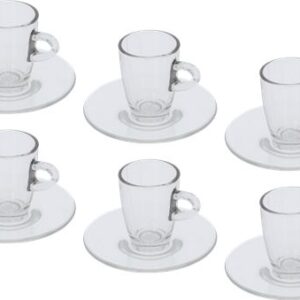 SET 6 TAZZINE CAFFÈ IN VETRO