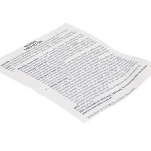 DECAL,INSTRS-BATCH SET(BREWER