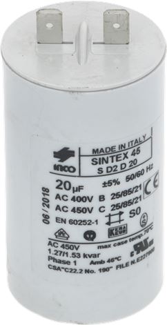 CONDENSATORE 20µF 450 MCF 110V