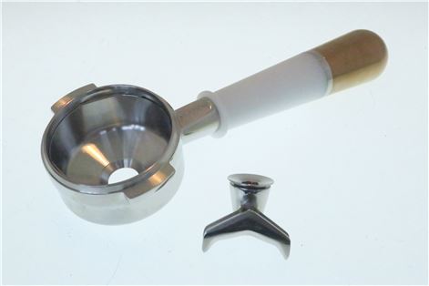PESADO PORTAFILTER 2 CUPS WHITE&BRONZE