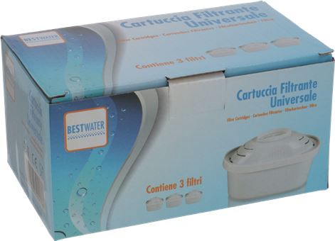 FILTRO DEPURAZIONE ACQUA CARAFFA 3 PZ