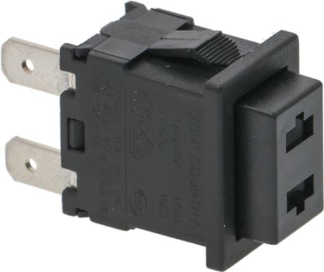 INTERRUTTORE BIPOLARE NERO 16A 250V