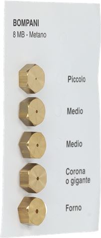 INIETTORI METANO 8MB BOMPANI KIT 5 PEZZI