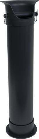 TUBO BATTIFONDI IN PLASTICA NERO