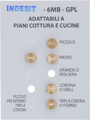 INIETTORI GPL 6MB INDESIT KIT 5 PZ