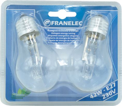 LAMPE ECO HALO 42W E27 2000H *2*BLISTER