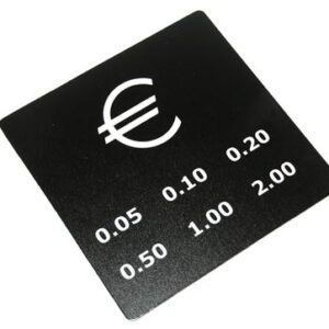 TARGHETTA PREZZI EURO   NERA