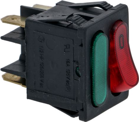 INTERRUTTORE BIPOLARE ROSSO 16A 250V