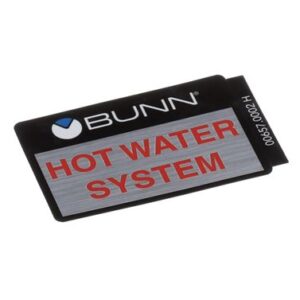 DECAL BUNN HOT WATER