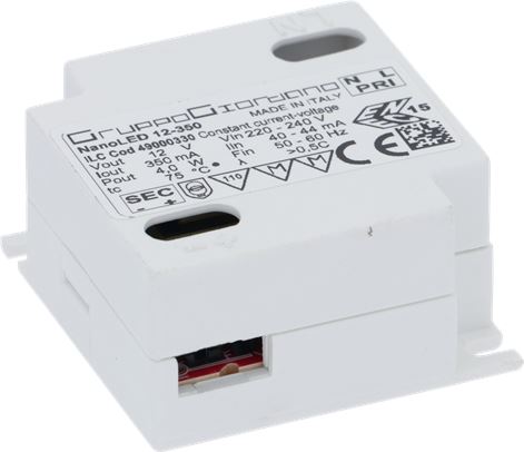 ALIMENTATORE LED 220VAC 12VDC 350mA 4W