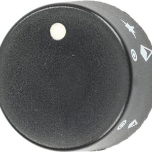 MANOPOLA NERA ø 40 mm SERIGRAFATA