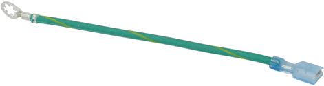 WIRE, JUMPER, 14AWG, GREEN W/YELLOW