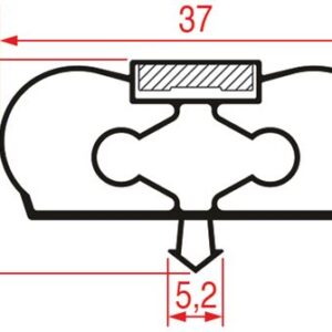 GUARNIZIONE AD INCASTRO 1385x665 mm