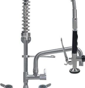 DOCCIA PRELAVAGGIO INOX 650 mm C/RUB.