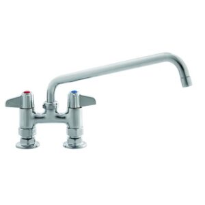 4" DECK MOUNT FAUCET, 12" SWING NOZZLE,