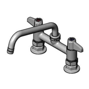 6" DECK MOUNT FAUCET, 8" SWING NOZZLE,