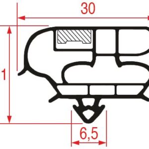 GUARNIZIONE AD INCASTRO 1590x610 mm