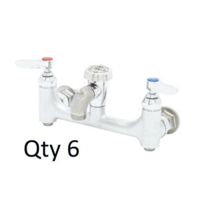 SERVICE SINK FAUCET, WALL MOUNT, 8"