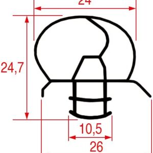 GUARNIZIONE AD INCASTRO 1850x600 mm