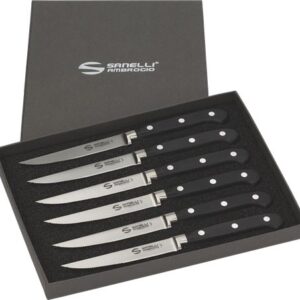 SET 6 COLTELLI COSTATA DENTATI