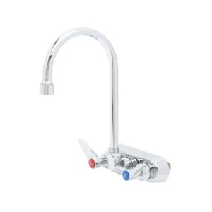 4" WALL MOUNT FAUCET, CERAMAS, LEVER