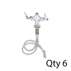 (6) DOUBLE PANTRY BASE FAUCETS, LESS