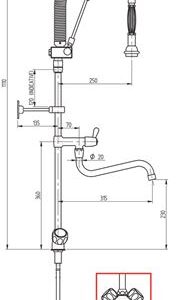 DOCCIA PRELAVAGGIO ERA ACQUA STOP 1110 m
