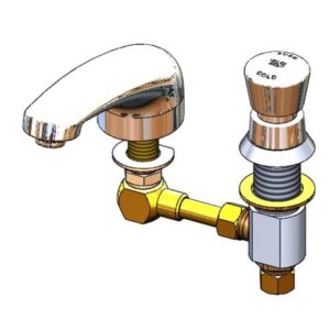 4" C/C SINGLE TEMP FAUCET, PUSH-BUTTON