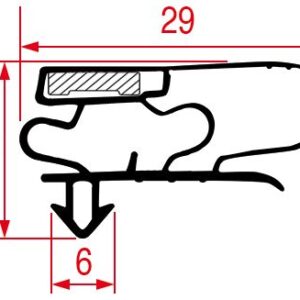 GUARNIZIONE AD INCASTRO 1358x573 mm
