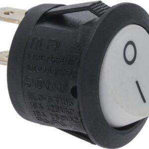 INTERRUTTORE UNIPOLARE NERO ø 20 mm