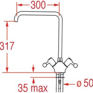 RUBINETTO MISCELATORE MONOFORO