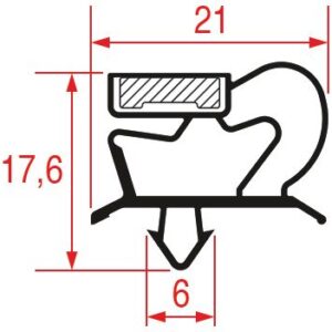 GUARNIZIONE AD INCASTRO 385x215 mm