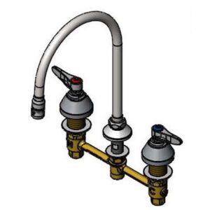 8" MEDICAL FAUCET, DECK MOUNT, CERAMAS,