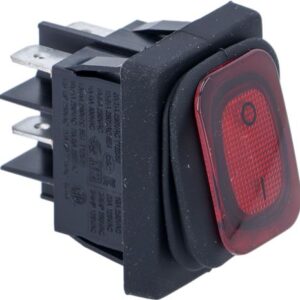 INTERRUTTORE BIPOLARE ROSSO 10A 250V