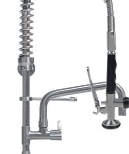DOCCIA PRELAVAGGIO INOX 650 mm C/RUB.