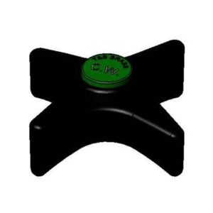 BLACK 4-ARM LAB HANDLE, SCREW, GREEN CW