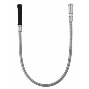 24" FLEX STAINLESS STEEL HOSE, BLACK