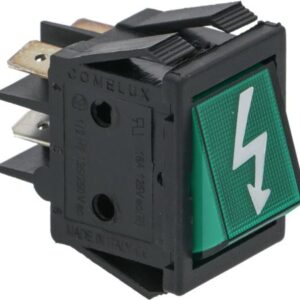 PULSANTE BIPOLARE VERDE 16A 250V