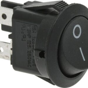 INTERRUTTORE UNIPOLARE NERO ø 20 mm